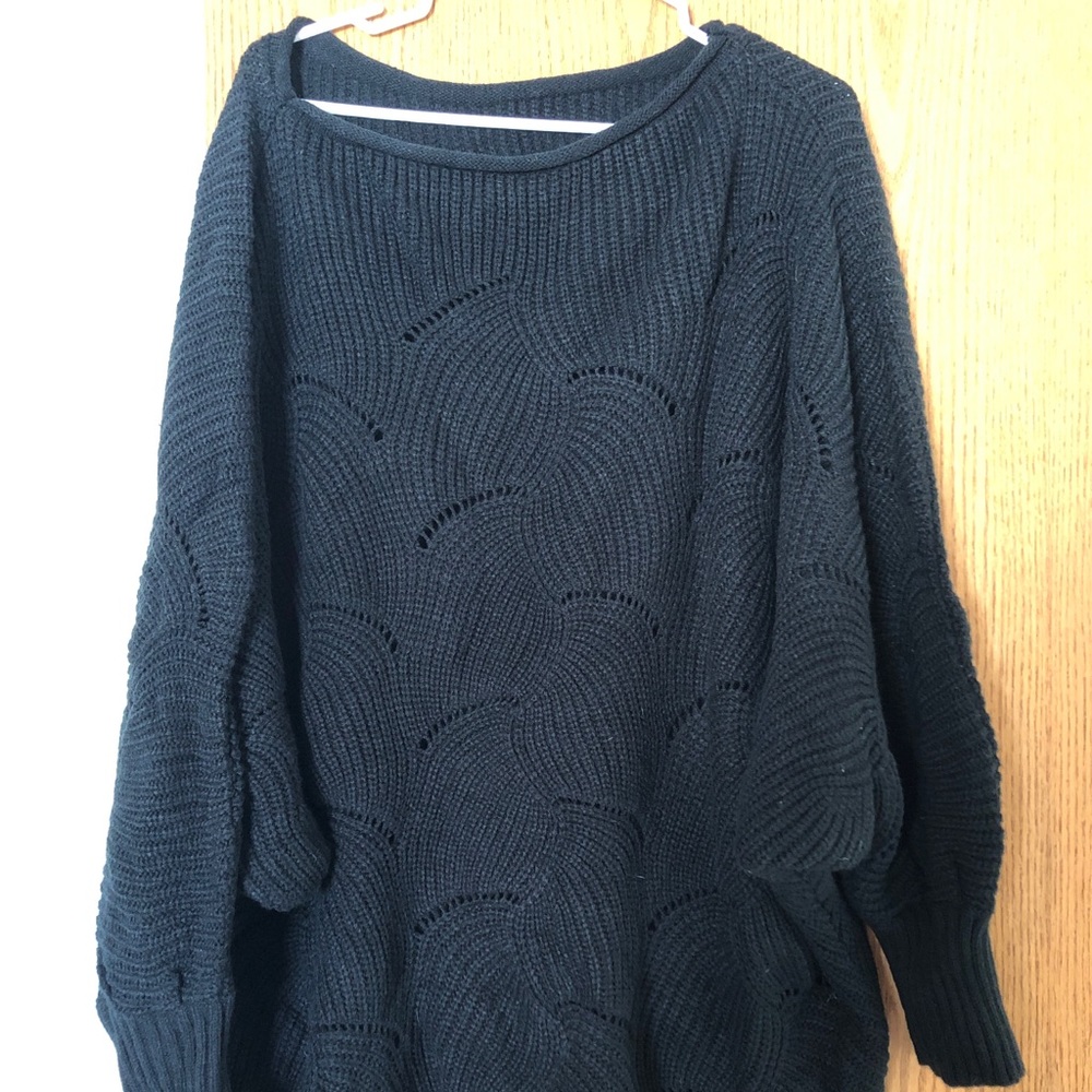Black plus size sweater
